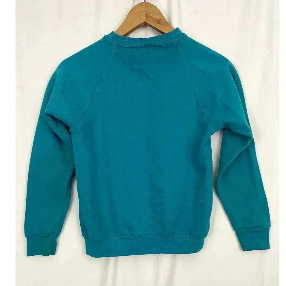 VTG Jerzees‎ Kids Sweatshirt SHOCK WAVES LARGE Russell - Picture 2 of 7
